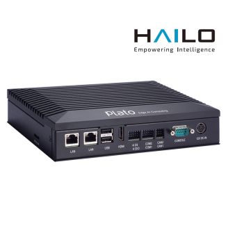 RSC100 ARM-based Fanless Edge AI PC w/ Hailo-8 Processor, HDMI, GbE LAN, COM, DIO, CANbus